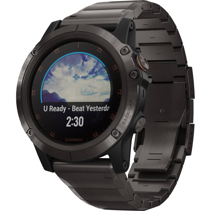 Часы GARMIN FENIX 5X Plus Sapphire черный с черным ремешком Россия