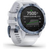 Часы GARMIN FENIX 6 PRO SOLAR MINERAL BLUE TITANIUM WITH WHITESTONE BAND