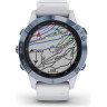 Часы GARMIN FENIX 6 PRO SOLAR MINERAL BLUE TITANIUM WITH WHITESTONE BAND