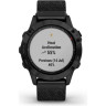 Часы GARMIN FENIX 6 SAPPHIRE BLACK DLC WITH HEATHERED BLACK NYLON BAND