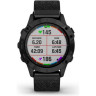 Часы GARMIN FENIX 6 SAPPHIRE BLACK DLC WITH HEATHERED BLACK NYLON BAND