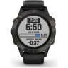 Часы GARMIN FENIX 6 SAPPHIRE CARBON GRAY DLC WITH BLACK BAND