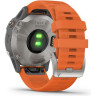 Часы GARMIN FENIX 6 SAPPHIRE TITANIUM GRAY SILVER WITH ORANGE BAND