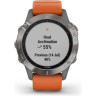Часы GARMIN FENIX 6 SAPPHIRE TITANIUM GRAY SILVER WITH ORANGE BAND
