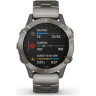Часы GARMIN FENIX 6 SAPPHIRE TITANIUM WITH VENTED TITANIUM BRACELET