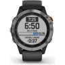 Часы GARMIN FENIX 6 SOLAR SILVER WITH A BLACK BAND
