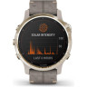 Часы GARMIN FENIX 6S PRO SOLAR LIGHT GOLD WITH SHALE GREY SUEDE BAND