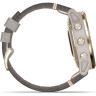 Часы GARMIN FENIX 6S PRO SOLAR LIGHT GOLD WITH SHALE GREY SUEDE BAND