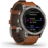 Часы GARMIN FENIX 7 – SAPPHIRE SOLAR EDITION TITANIUM WITH CHESTNUT LEATHER BAND