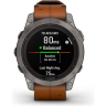 Часы GARMIN FENIX 7 PRO – SAPPHIRE SOLAR EDITION TITANIUM WITH CHESTNUT LEATHER BAND