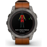 Часы GARMIN FENIX 7 PRO – SAPPHIRE SOLAR EDITION TITANIUM WITH CHESTNUT LEATHER BAND