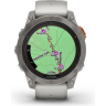 Часы GARMIN FENIX 7 PRO – SAPPHIRE SOLAR EDITION TITANIUM WITH FOG GRAY/EMBER ORANGE BAND