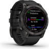 Часы GARMIN FENIX 7 SAPPHIRE SOLAR CARBON GRAY DLC TITANIUM WITH BLACK BAND