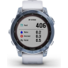 Часы GARMIN FENIX 7 SAPPHIRE SOLAR MINERAL BLUE DLC TITANIUM WITH WHITESTONE BAND