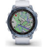 Часы GARMIN FENIX 7 SAPPHIRE SOLAR MINERAL BLUE DLC TITANIUM WITH WHITESTONE BAND