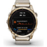 Часы GARMIN FENIX 7S – SAPPHIRE SOLAR EDITION CREAM GOLD TITANIUM WITH CREAM HEATHERED NYLON BAND
