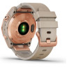 Часы GARMIN FENIX 7S – SAPPHIRE SOLAR EDITION ROSE GOLD TITANIUM WITH LIMESTONE LEATHER BAND