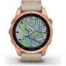 Часы GARMIN FENIX 7S – SAPPHIRE SOLAR EDITION ROSE GOLD TITANIUM WITH LIMESTONE LEATHER BAND