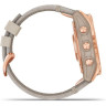 Часы GARMIN FENIX 7S – SAPPHIRE SOLAR EDITION ROSE GOLD TITANIUM WITH LIMESTONE LEATHER BAND