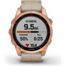 Часы GARMIN FENIX 7S – SAPPHIRE SOLAR EDITION ROSE GOLD TITANIUM WITH LIMESTONE LEATHER BAND