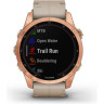 Часы GARMIN FENIX 7S – SAPPHIRE SOLAR EDITION ROSE GOLD TITANIUM WITH LIMESTONE LEATHER BAND