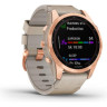 Часы GARMIN FENIX 7S – SAPPHIRE SOLAR EDITION ROSE GOLD TITANIUM WITH LIMESTONE LEATHER BAND