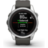 Часы GARMIN FENIX 7S PRO – SOLAR EDITION SILVER WITH GRAPHITE BAND