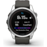 Часы GARMIN FENIX 7S PRO – SOLAR EDITION SILVER WITH GRAPHITE BAND