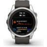 Часы GARMIN FENIX 7S PRO – SOLAR EDITION SILVER WITH GRAPHITE BAND