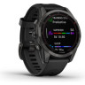 Часы GARMIN FENIX 7S SAPPHIRE SOLAR CARBON GRAY DLC TITANIUM WITH BLACK BAND