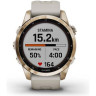 Часы GARMIN FENIX 7S SAPPHIRE SOLAR CREAM GOLD TITANIUM WITH LIGHT SAND BAND