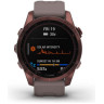 Часы GARMIN FENIX 7S SAPPHIRE SOLAR DARK BRONZE TITANIUM WITH SHALE GRAY BAND