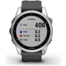 Часы GARMIN FENIX 7S SILVER WITH GRAPHITE BAND