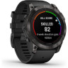 Часы GARMIN FENIX 7X PRO – SAPPHIRE SOLAR EDITION CARBON GRAY DLC TITANIUM WITH BLACK BAND