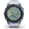 Часы GARMIN FENIX 7X SAPPHIRE SOLAR MINERAL BLUE DLC TITANIUM WITH WHITESTONE BAND