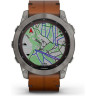 Часы GARMIN FENIX 7X SAPPHIRE SOLAR TITANIUM WITH A CHESTNUT LEATHER STRAP