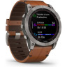 Часы GARMIN FENIX 7X SAPPHIRE SOLAR TITANIUM WITH A CHESTNUT LEATHER STRAP