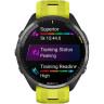 Часы GARMIN FORERUNNER 965 CARBON GRAY DLC TITANIUM BEZEL WITH BLACK CASE AND AMP YELLOW/BLACK SILICONE BAND