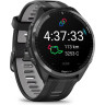 Часы GARMIN FORERUNNER 965 CARBON GRAY DLC TITANIUM BEZEL WITH BLACK CASE AND BLACK/POWDER GRAY SILICONE BAND