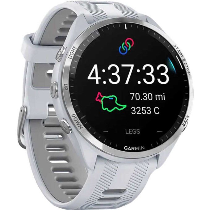 Часы GARMIN FORERUNNER 965 Smartwatch Titanium Digital Dial Whitestone Silicone Strap