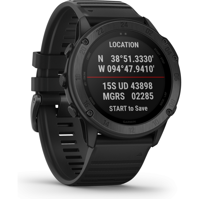 Часы GARMIN TACTIX DELTA SAPPHIRE EDITION - Черное DLC-покрытие с черным ремешком