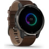 Часы GARMIN VENU 2 PLUS BLUE-GRAY STAINLESS STEEL BEZEL WITH BLUE-GRAY ENVELOPE AND BROWN LEATHER STRAP