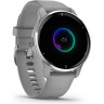 Часы GARMIN VENU 2 PLUS SILVER STAINLESS STEEL BEZEL WITH POWDER GRAY CASE AND SILICONE BAND