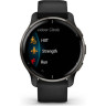Часы GARMIN VENU 2 PLUS SLATE STAINLESS STEEL BEZEL WITH BLACK CASE AND SILICONE BAND