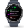 Часы GARMIN VENU 2 SILVER STAINLESS STEEL BEZEL WITH GRANITE BLUE CASE AND SILICONE BAND