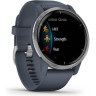 Часы GARMIN VENU 2 SILVER STAINLESS STEEL BEZEL WITH GRANITE BLUE CASE AND SILICONE BAND