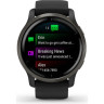 Часы GARMIN VENU 2 SLATE STAINLESS STEEL BEZEL WITH BLACK CASE AND SILICONE BAND