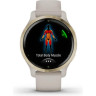 Часы GARMIN VENU 2S LIGHT GOLD STAINLESS STEEL BEZEL WITH LIGHT SAND CASE AND SILICONE BAND