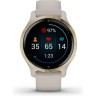 Часы GARMIN VENU 2S LIGHT GOLD STAINLESS STEEL BEZEL WITH LIGHT SAND CASE AND SILICONE BAND