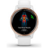 Часы GARMIN VENU 2S ROSE GOLD STAINLESS STEEL BEZEL WITH WHITE CASE AND SILICONE BAND